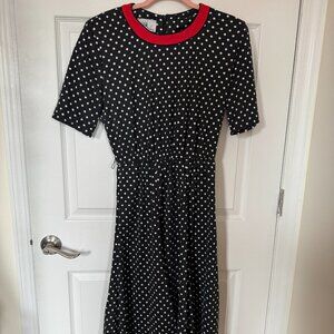 Vintage 80s Willi of California Polka Dot Dress Size 8